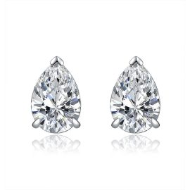 0.75ct European and American fashion simulated diamond teardrop shape 5*8 high carbon diamond earrings for women 925 silver earrings